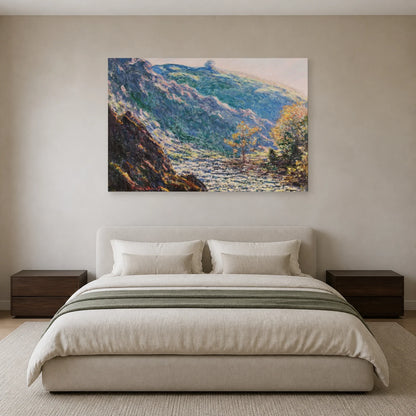Tableau Soleil sur la Petite Creuse – Claude Monet dans une chambre - Art Virtuoso