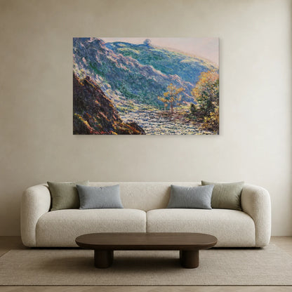 Tableau Soleil sur la Petite Creuse – Claude Monet dans un salon - Art Virtuoso