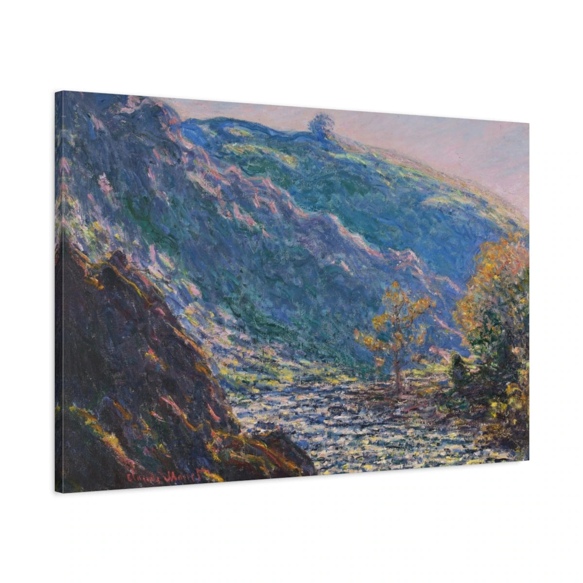Tableau Soleil sur la Petite Creuse – Claude Monet - toile 3D avec bords imprimés - Art Virtuoso