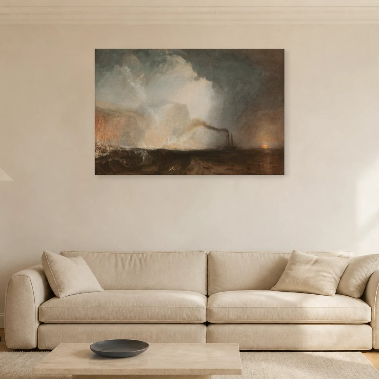 Tableau Staffa, la grotte de Fingal – William Turner dans un salon - Art Virtuoso