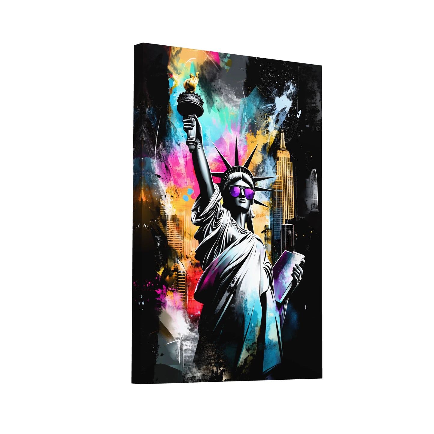 Product Hero 3D WebP Tableau Statue de la Liberte - Pop Art - Art Virtuoso