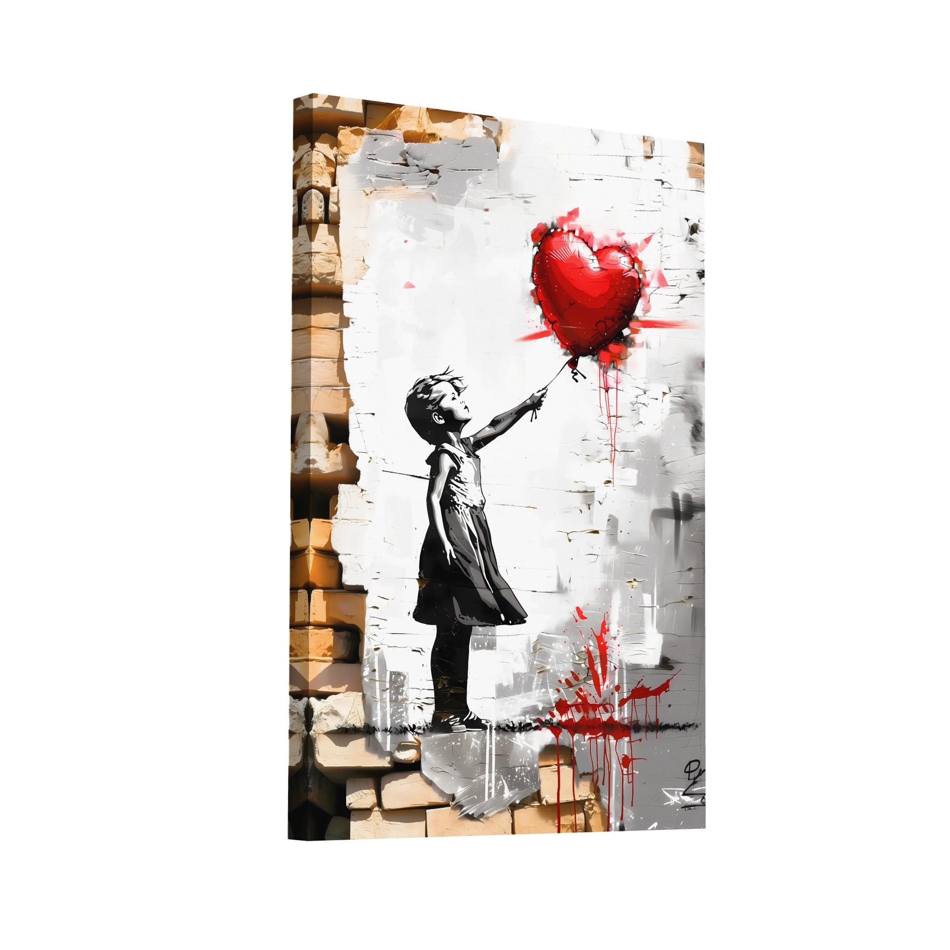 Product Hero 3D WebP Tableau Street Art - Ballon Rouge - Art Virtuoso