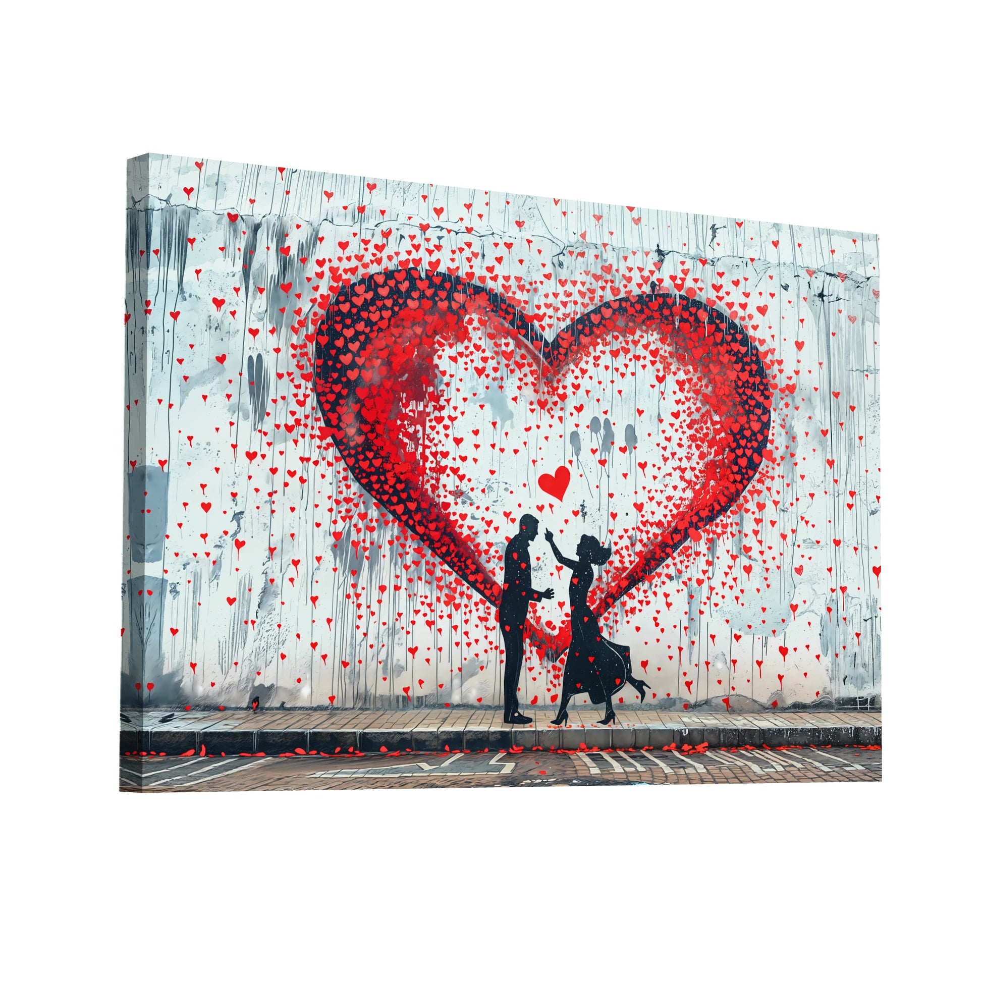 Product Hero 3D WebP Tableau Street Art Coeur – Amour Urbain - Art Virtuoso