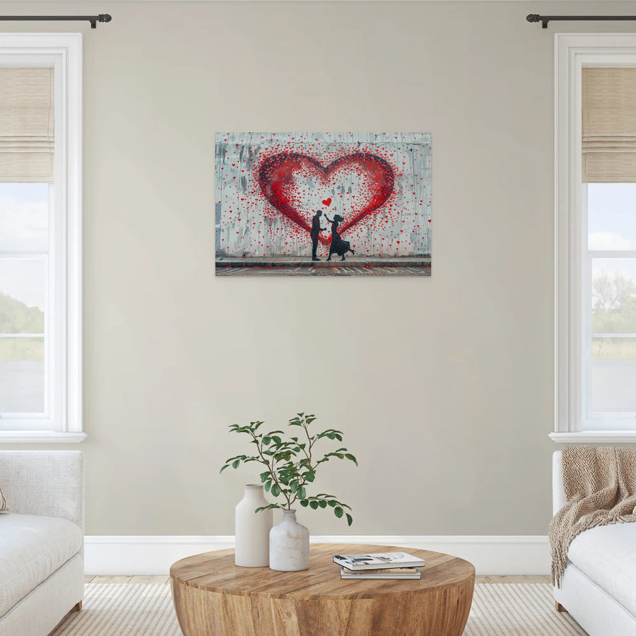 Tableau Street Art Coeur – Amour Urbain