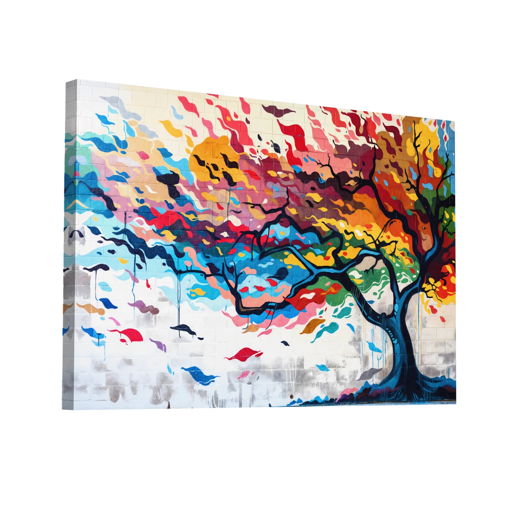 Product Hero 3D WebP Tableau Street Art - Arbre de Vie Coloré - Art Virtuoso