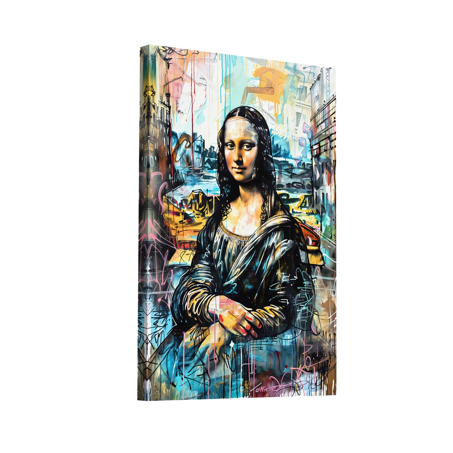 Product Hero 3D WebP Tableau Street Art Joconde Moderne - Art Virtuoso