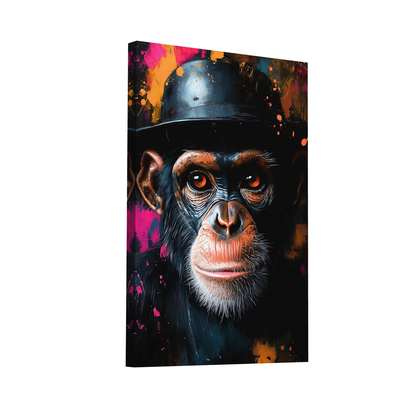 Product Hero 3D WebP Tableau Street Art Singe : Monkey Business - Art Virtuoso