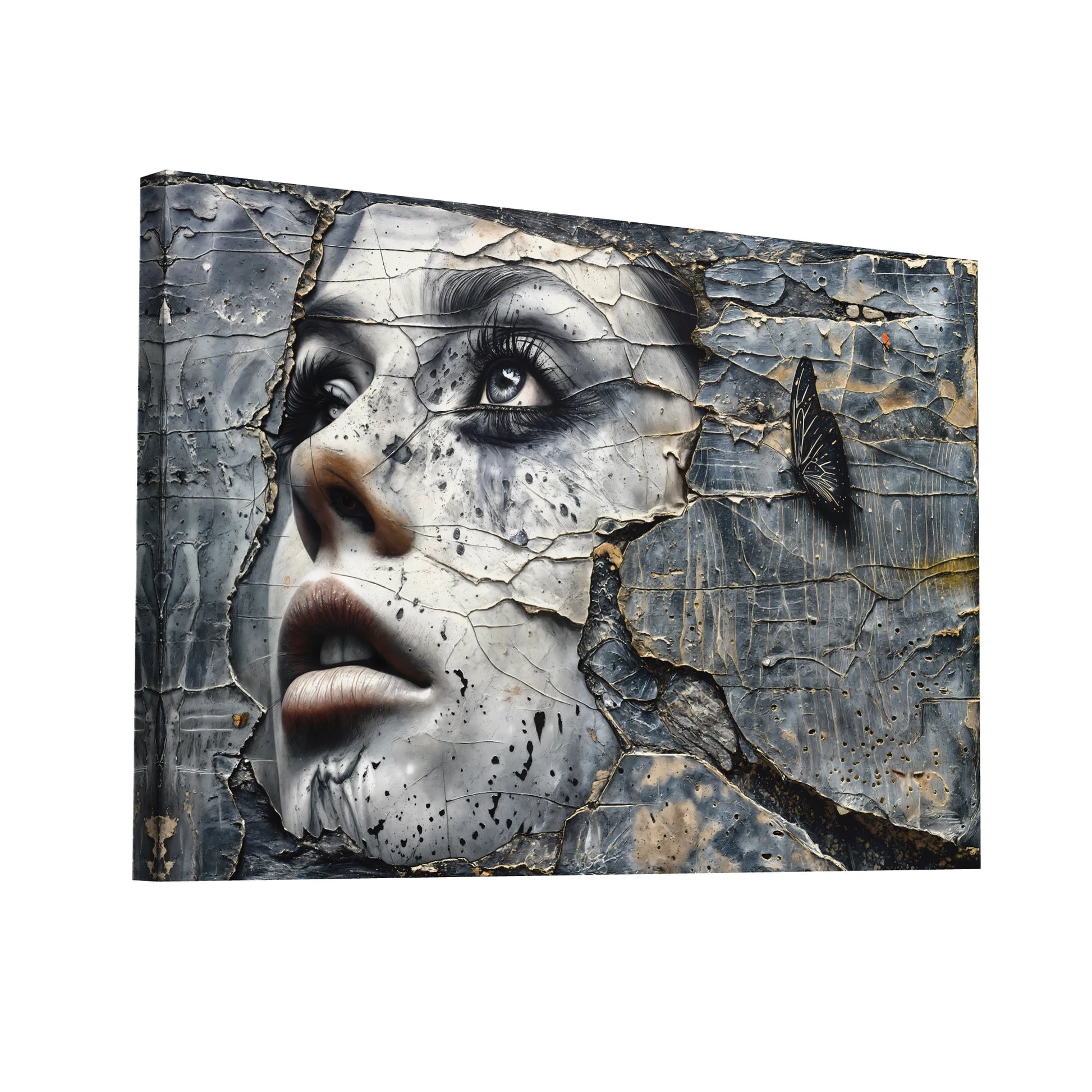Product Hero 3D WebP Tableau Street Art Visage - Femme Réveuse - Art Virtuoso