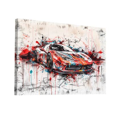 Product Hero 3D WebP Tableau Street Art Voiture – Dynamisme Urbain - Art Virtuoso