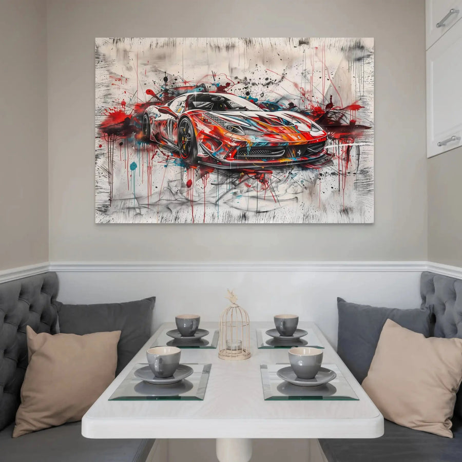 Tableau Street Art Voiture – Dynamisme Urbain