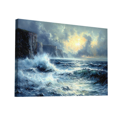 Product Hero 3D WebP Tableau Style Romantique - Côtes Déchaînées - Art Virtuoso