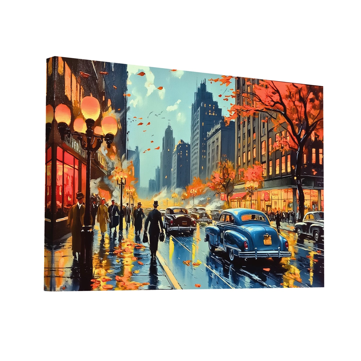 Product Hero 3D WebP Tableau Style Vintage : Autumn City - Art Virtuoso