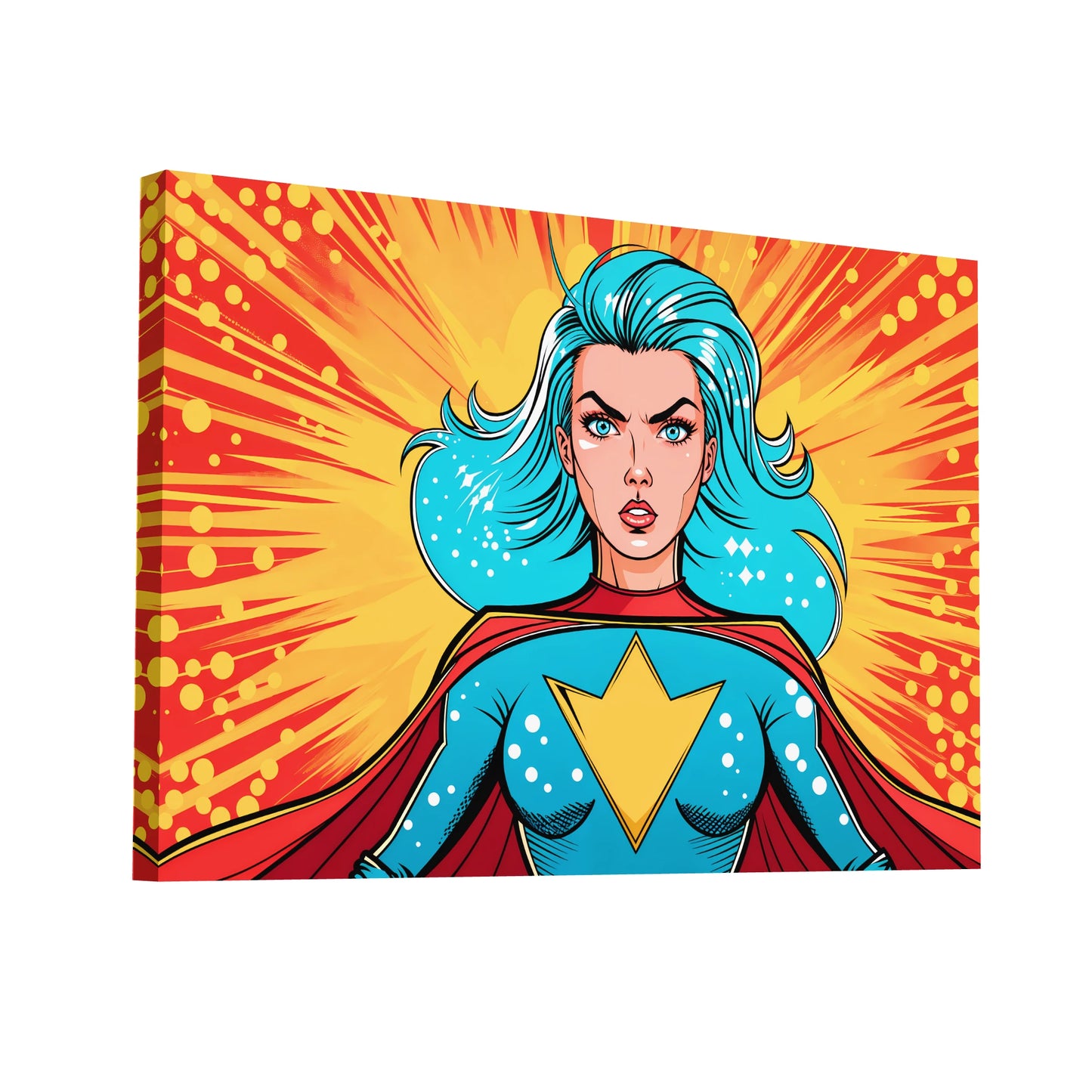 Product Hero 3D WebP Tableau Super Héroïne - Pop Art - Art Virtuoso