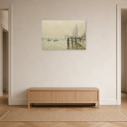Tableau La Tamise au-dessous de Westminster – Claude Monet dans une entrée ou un couloir - Art Virtuoso