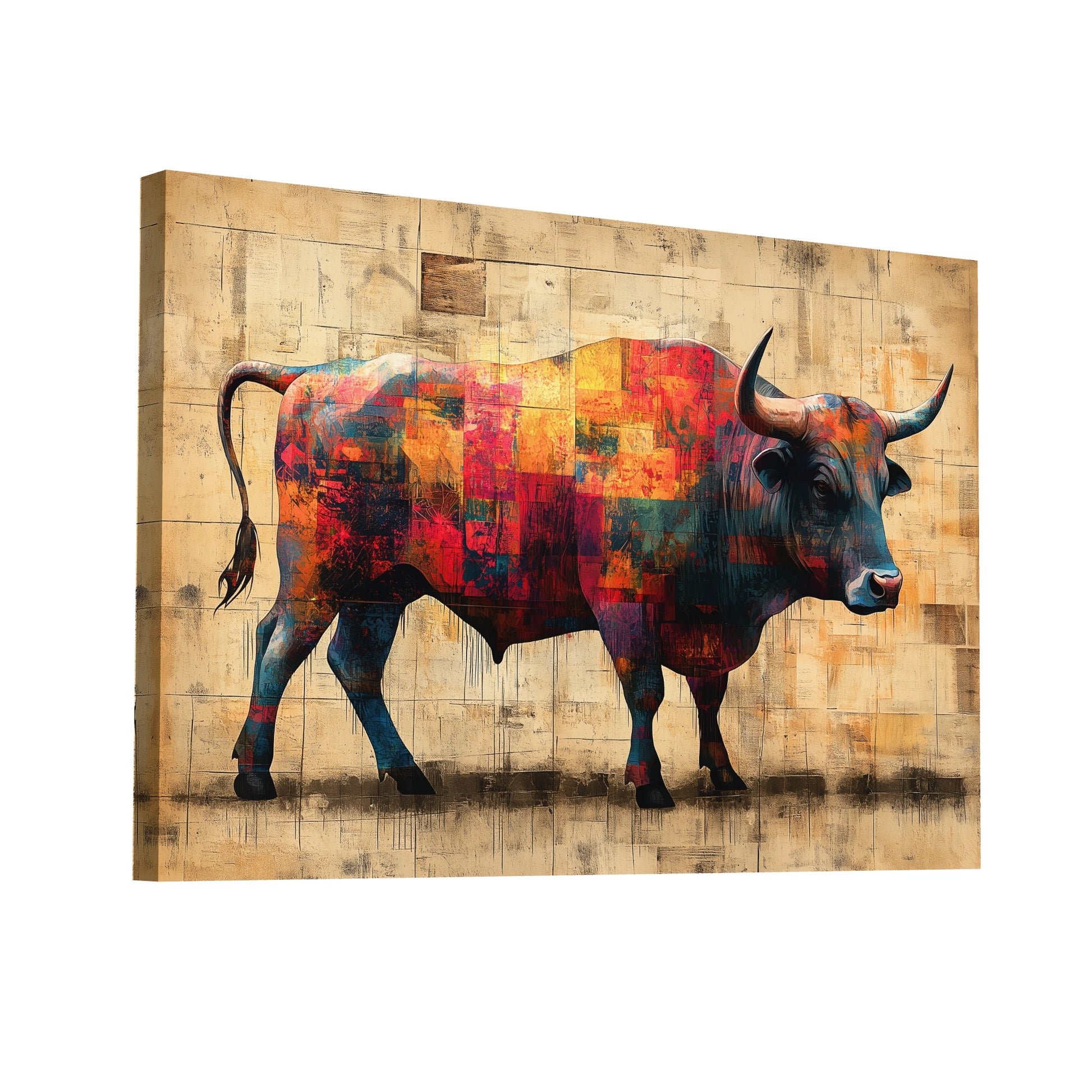 Product Hero 3D WebP Tableau Taureau Moderne - Art Virtuoso