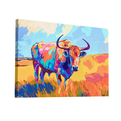 Product Hero 3D WebP Tableau Taureau Pop Art - Art Virtuoso