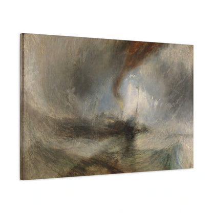 Tableau Tempête de neige : bateau à vapeur au large d’un port – William Turner - toile 3D avec bords imprimés - Art Virtuoso