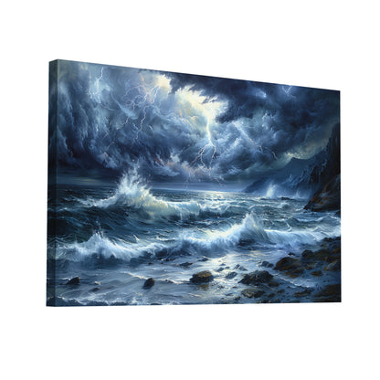 Product Hero 3D WebP Tableau Tempête en Mer - Art Virtuoso