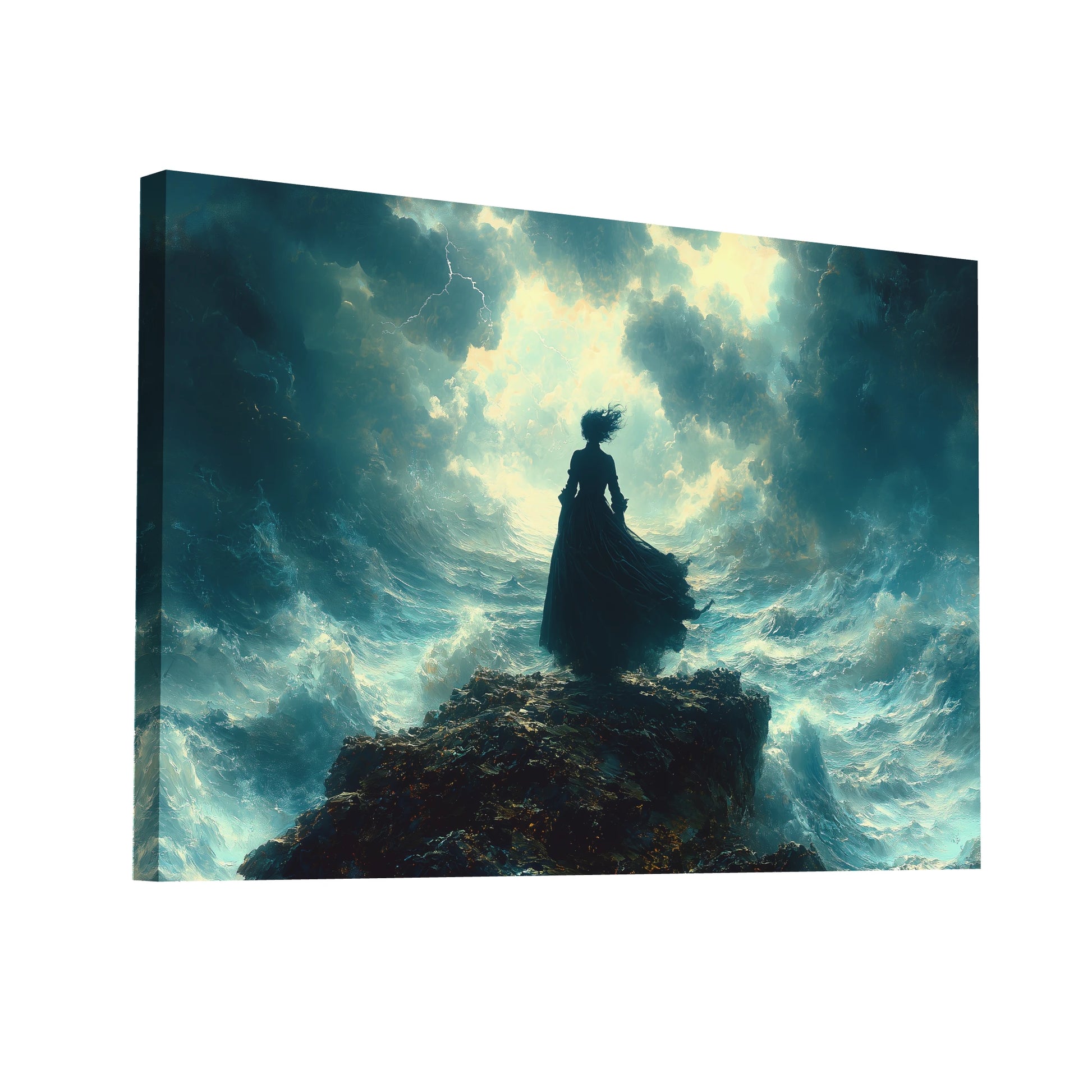 Product Hero 3D WebP Tableau Tempete Romantisme - Art Virtuoso