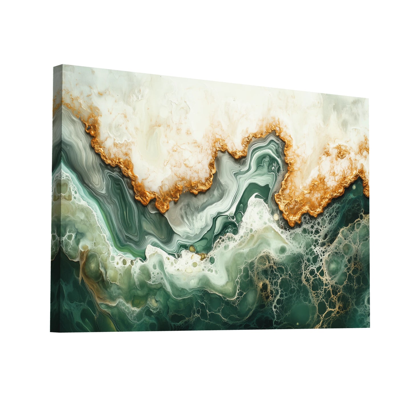 Product Hero 3D WebP Tableau Terracotta et Vert Émeraude - Art Virtuoso