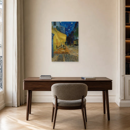 Tableau Terrasse du café le soir – Vincent van Gogh dans un bureau - Art Virtuoso