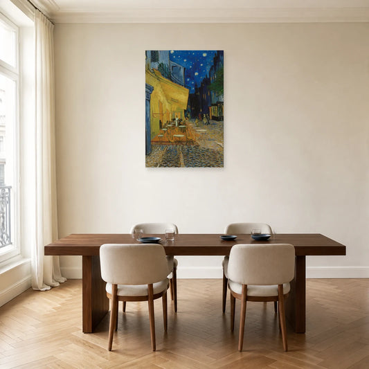 Tableau Terrasse du café le soir – Vincent van Gogh dans une salle à manger - Art Virtuoso