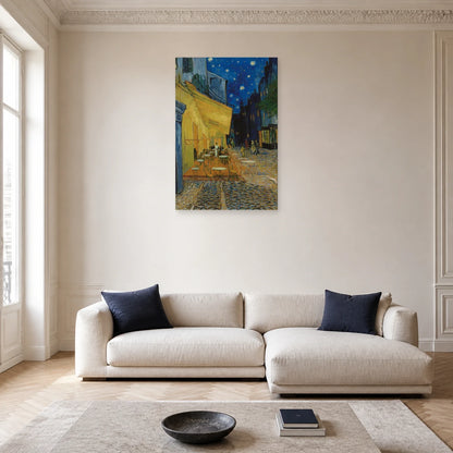 Tableau Terrasse du café le soir – Vincent van Gogh dans un salon - Art Virtuoso