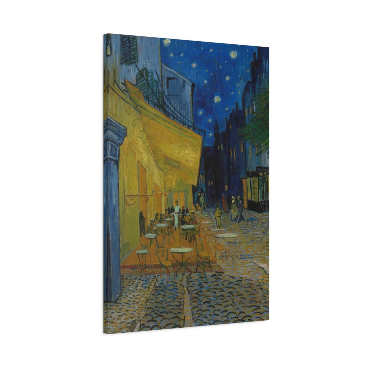 Tableau Terrasse du café le soir – Vincent van Gogh - toile 3D avec bords imprimés - Art Virtuoso