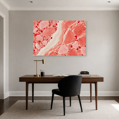 Tableau Terrazzo Rose présenté dans un bureau - Art Virtuoso