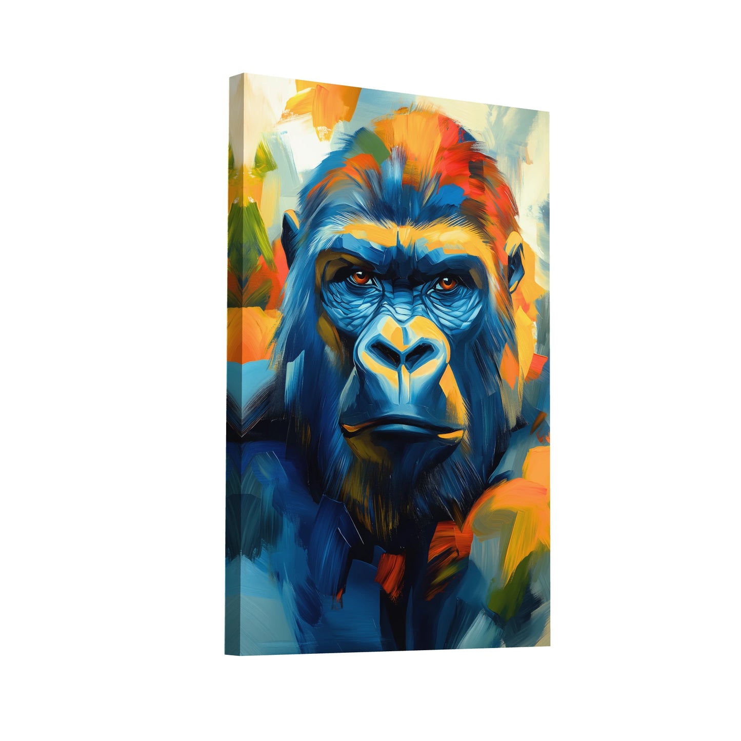 Product Hero 3D WebP Tableau Tête de Gorille : Éclat Sauvage - Art Virtuoso