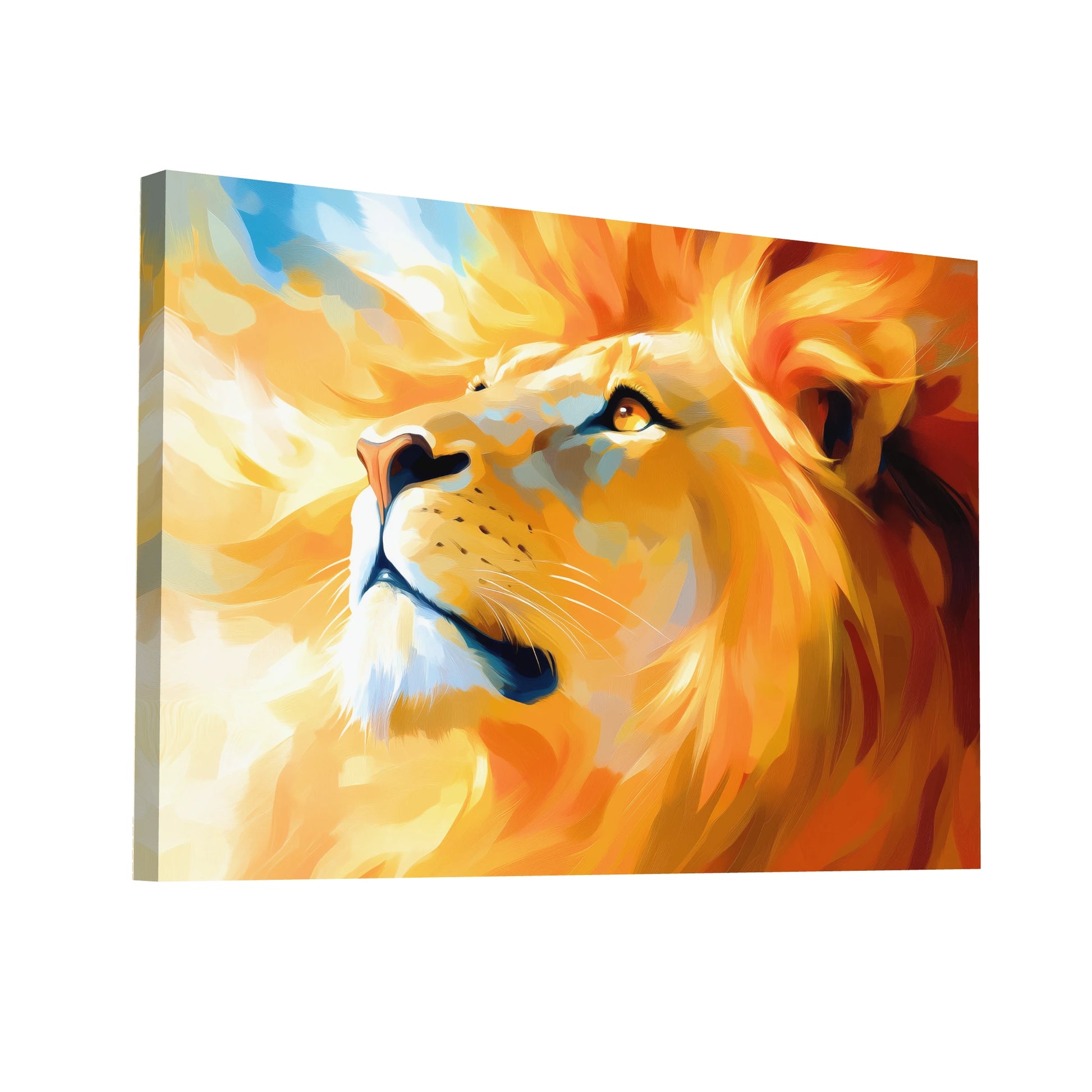 Product Hero 3D WebP Tableau Tête de Lion - Regard de Feu - Art Virtuoso