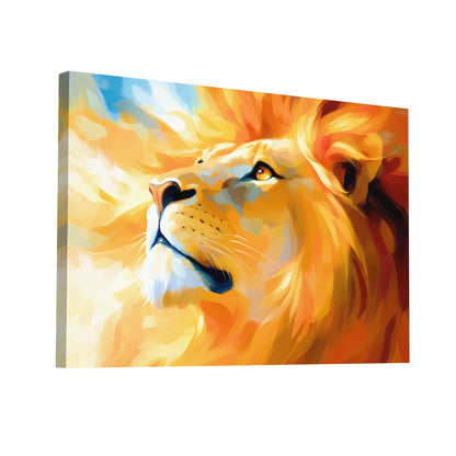 Product Hero 3D WebP Tableau Tête de Lion - Regard de Feu - Art Virtuoso