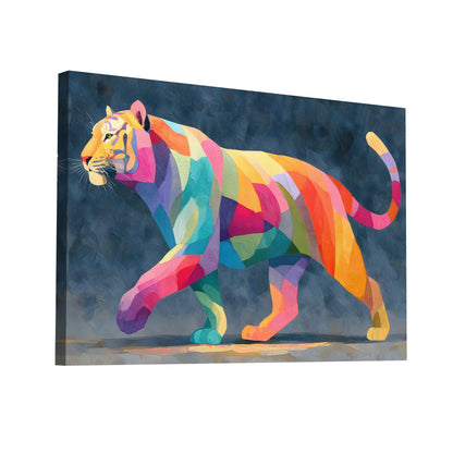 Product Hero 3D WebP Tableau Tigre Couleur : Mosaïque Chromatique - Art Virtuoso