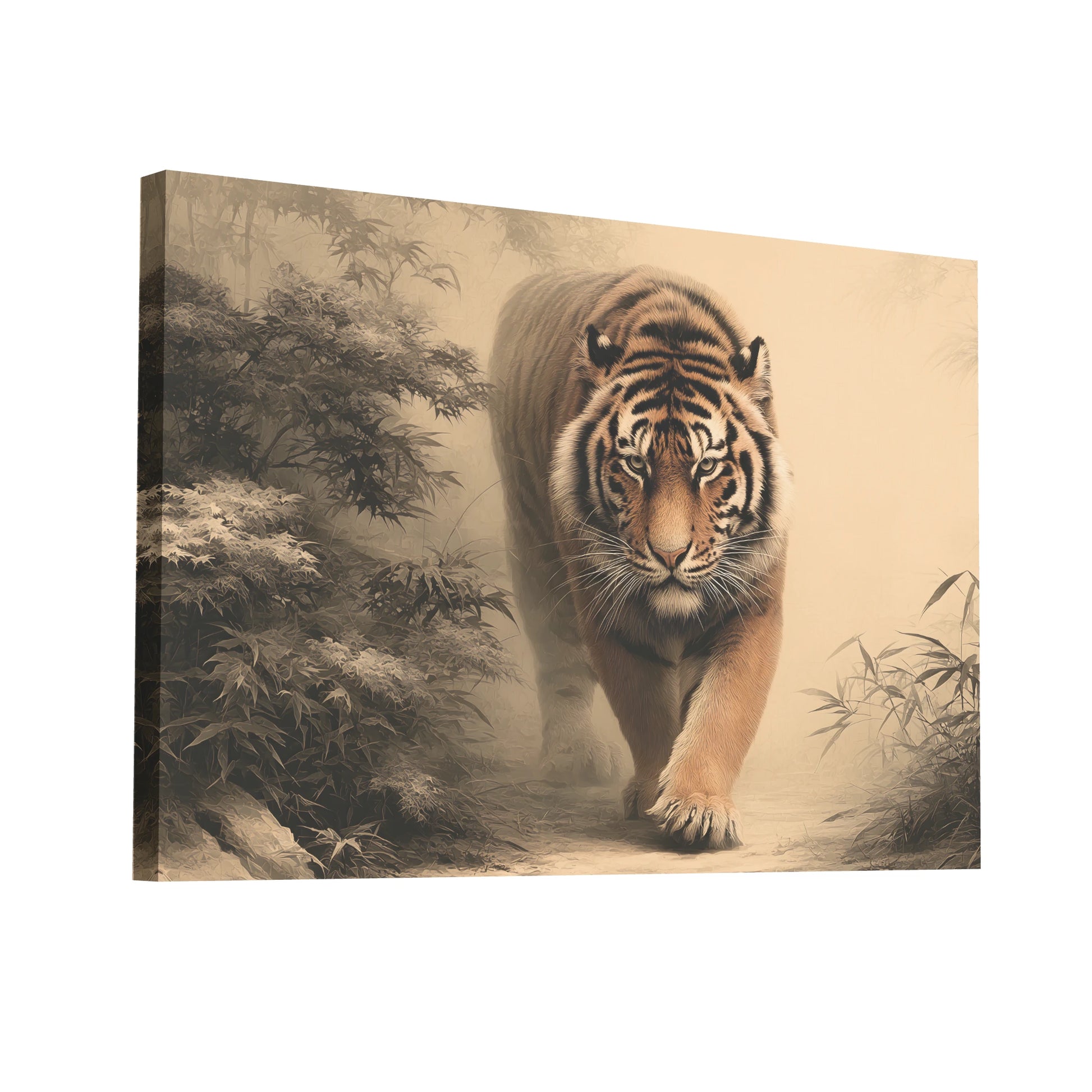 Product Hero 3D WebP Tableau Tigre dans la Jungle : Maître de la Canopée - Art Virtuoso