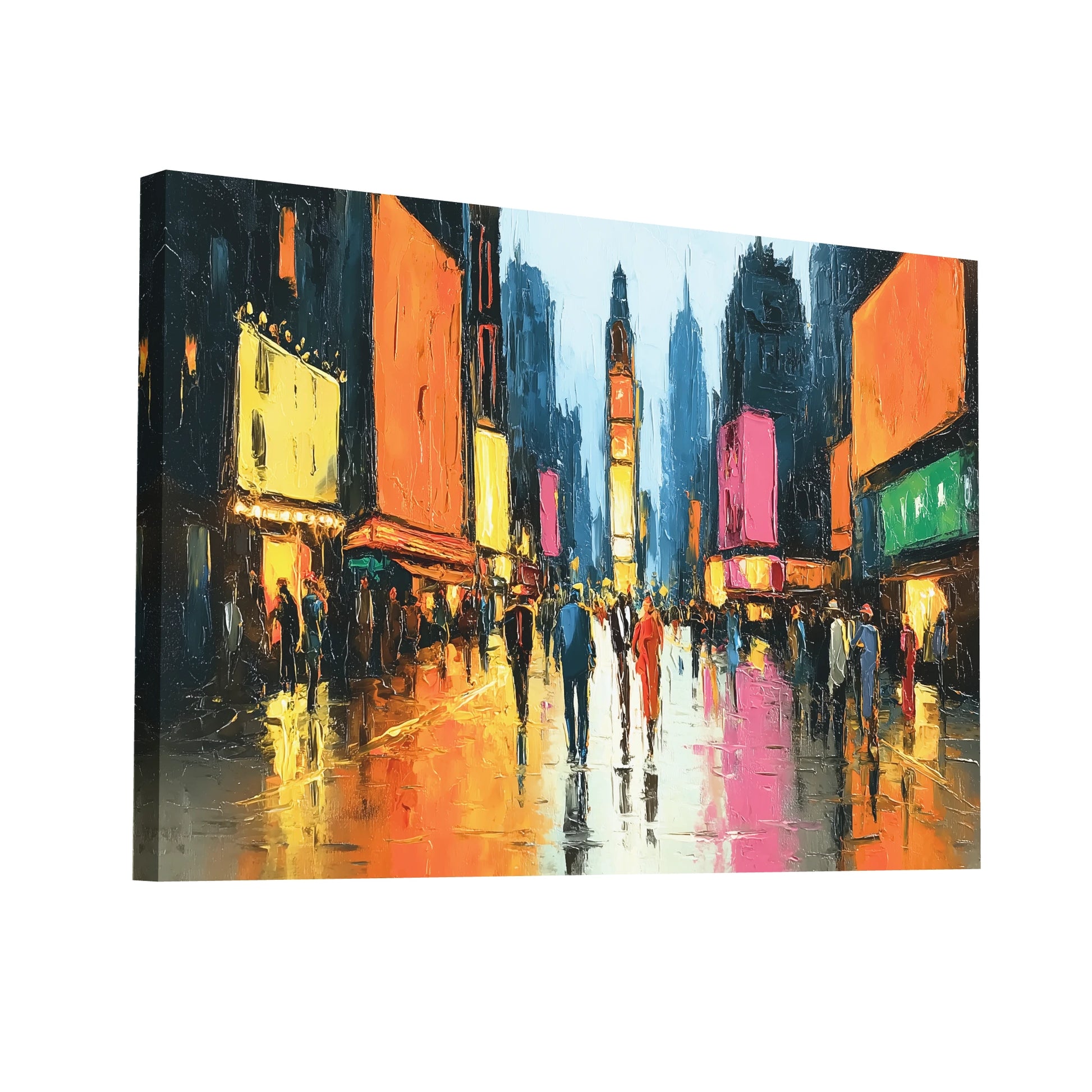 Product Hero 3D WebP Tableau Times Square : Énergie Électrique - Art Virtuoso
