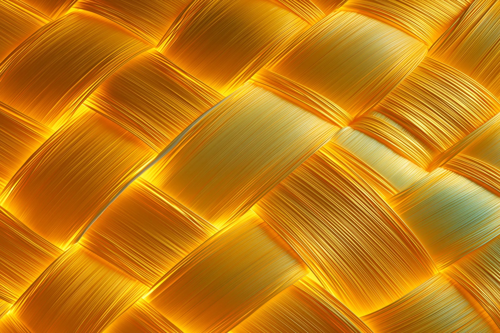 Tableau abstrait jaune safran horizontal en format S Art Virtuoso