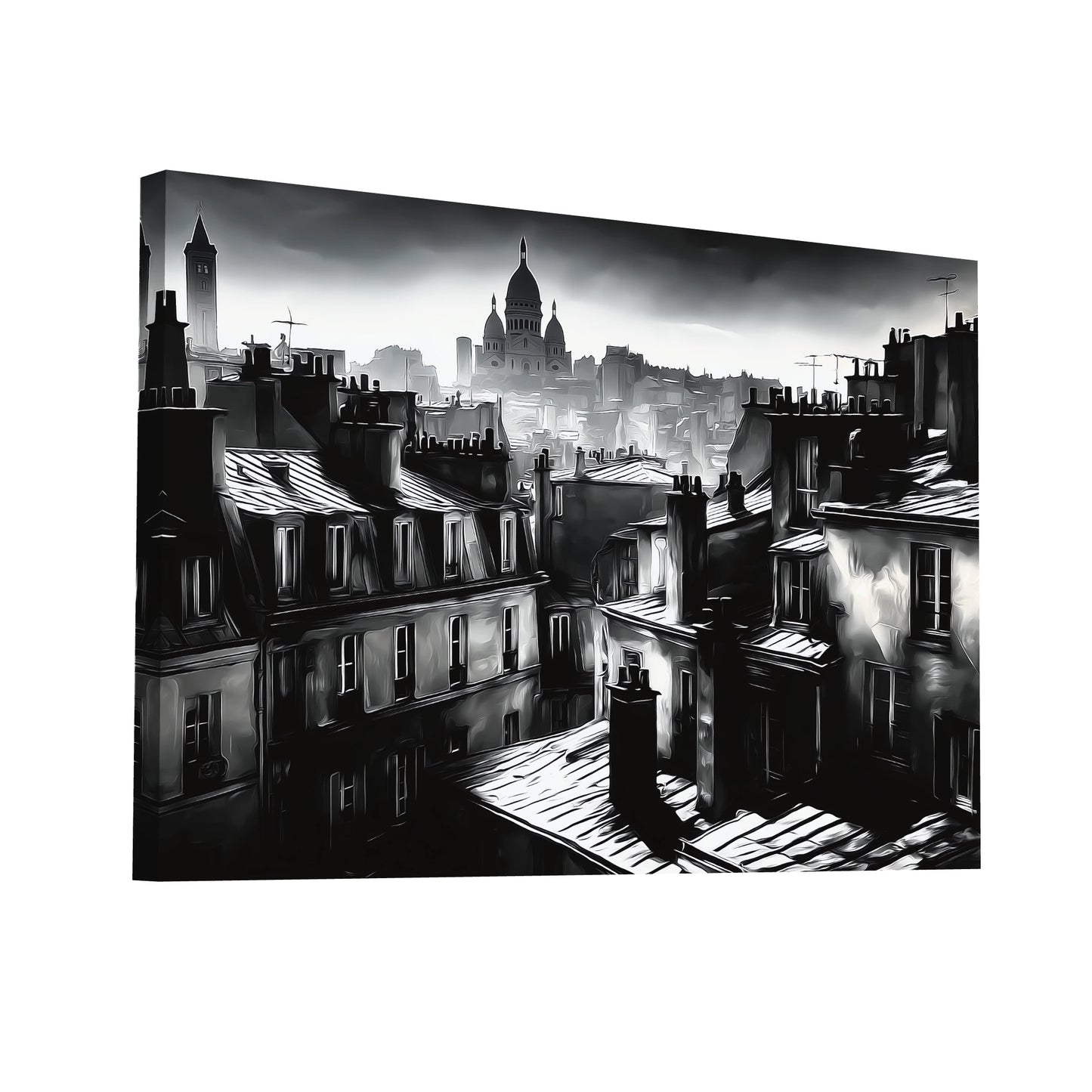 Product Hero 3D WebP Tableau Toits de Paris – Ombres d’ardoise - Art Virtuoso