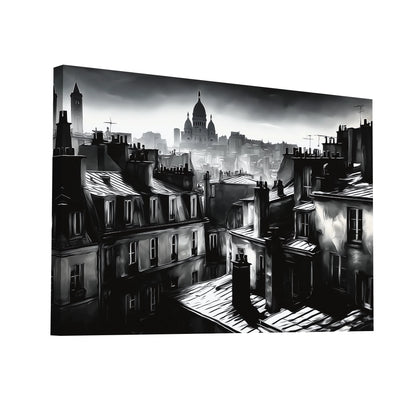 Product Hero 3D WebP Tableau Toits de Paris – Ombres d’ardoise - Art Virtuoso