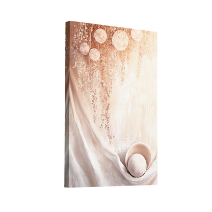 Product Hero 3D WebP Tableau Ton Beige - Cascade de Lumière - Art Virtuoso