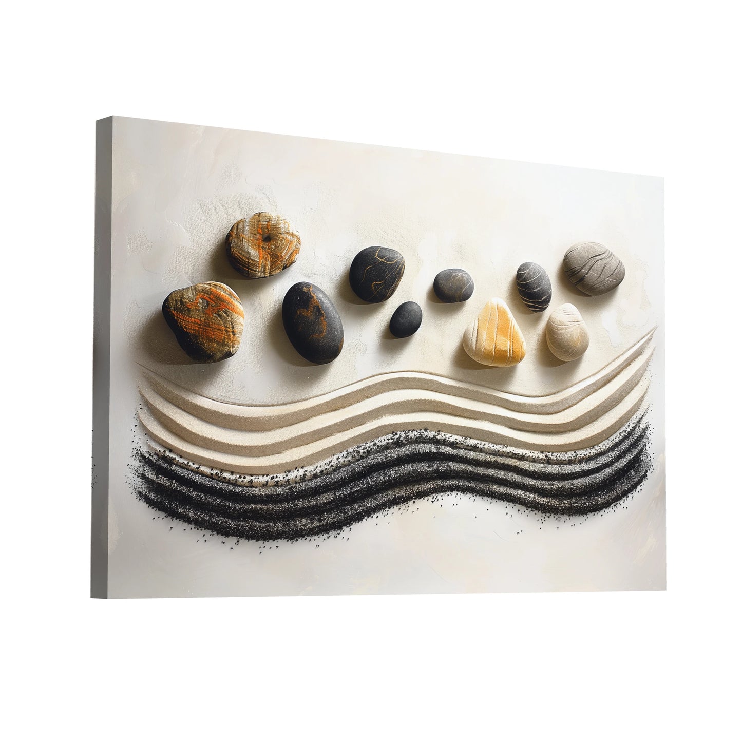 Product Hero 3D WebP Tableau Ton Zen - Plage Rapportée - Art Virtuoso