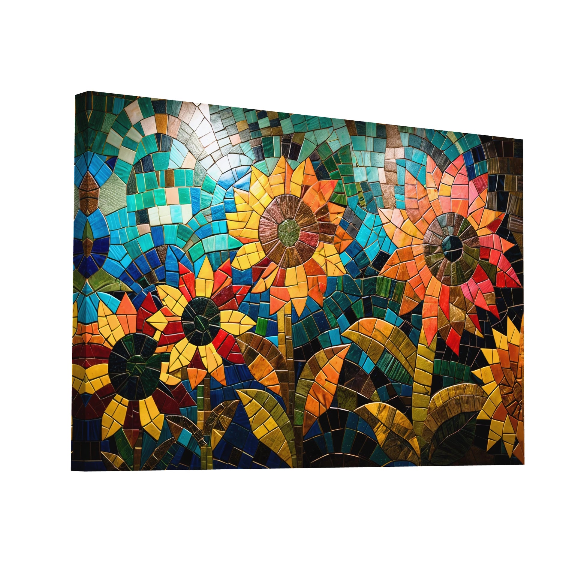 Product Hero 3D WebP Tableau Tournesol Moderne Abstrait - Art Virtuoso