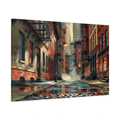Vue latérale de la toile Tribeca avec bords imprimés