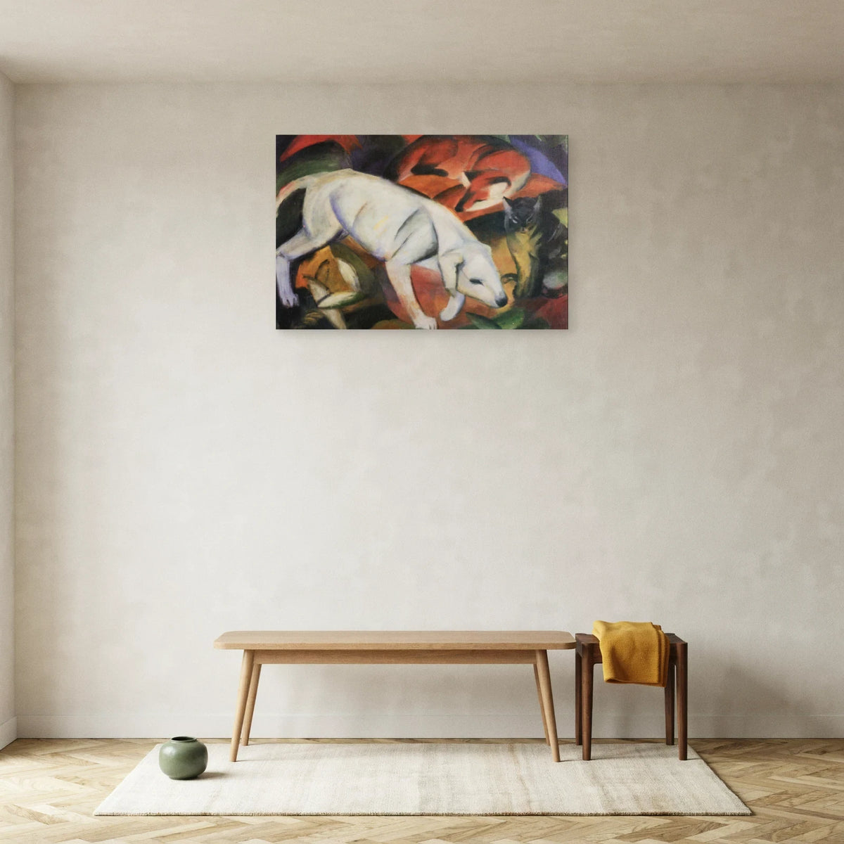 Tableau Trois Animaux – Franz Marc dans une entrée ou un couloir - Art Virtuoso