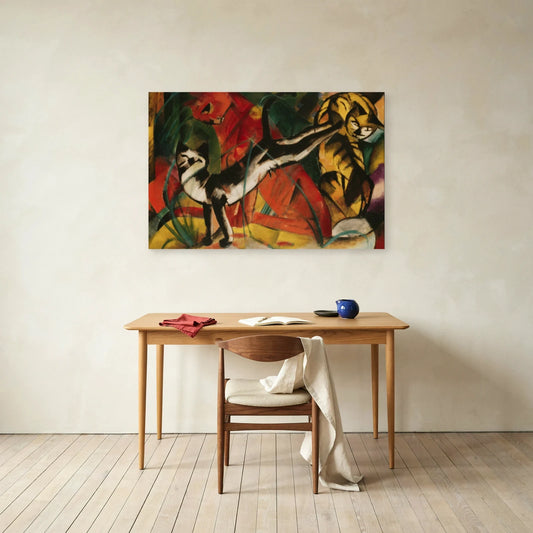 Tableau Trois Chats – Franz Marc dans un bureau - Art Virtuoso