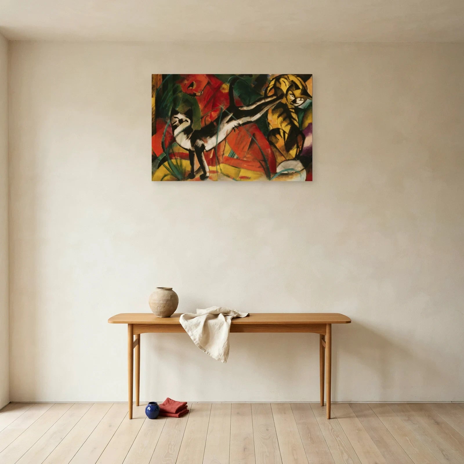 Tableau Trois Chats – Franz Marc dans une entrée ou un couloir - Art Virtuoso