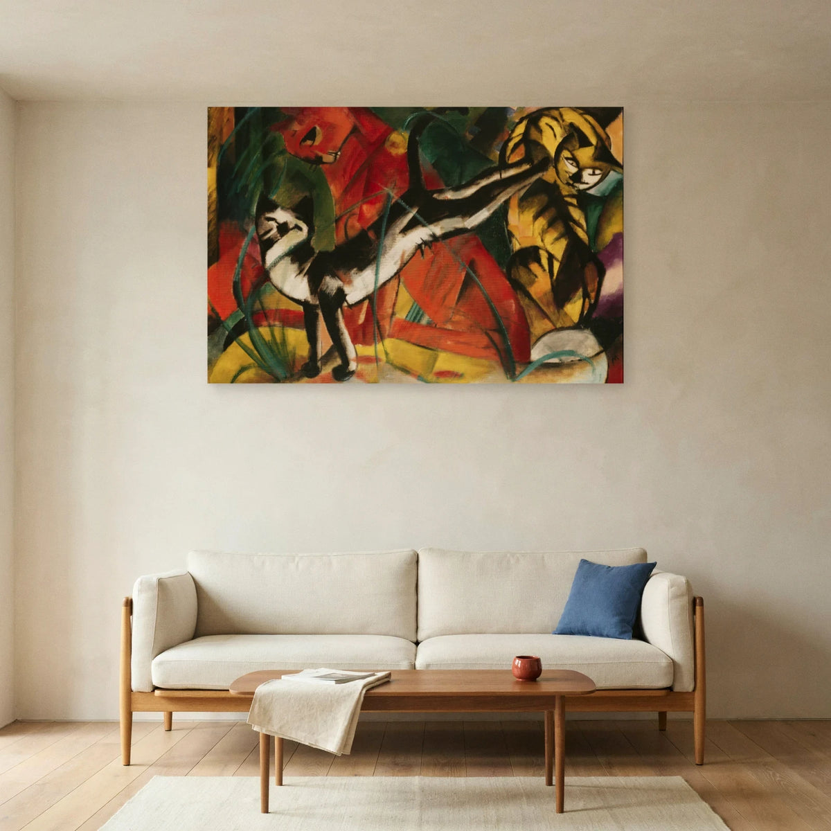 Tableau Trois Chats – Franz Marc dans un salon - Art Virtuoso