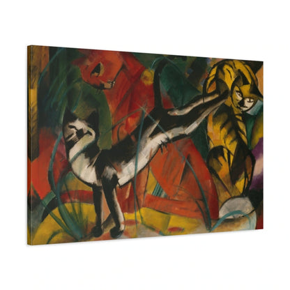 Tableau Trois Chats – Franz Marc - toile 3D avec bords imprimés - Art Virtuoso