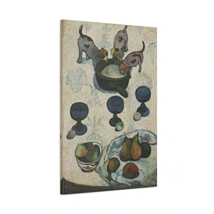 Tableau Nature morte aux trois petits chiens de Paul Gauguin - toile 3D avec bords imprimés - Art Virtuoso