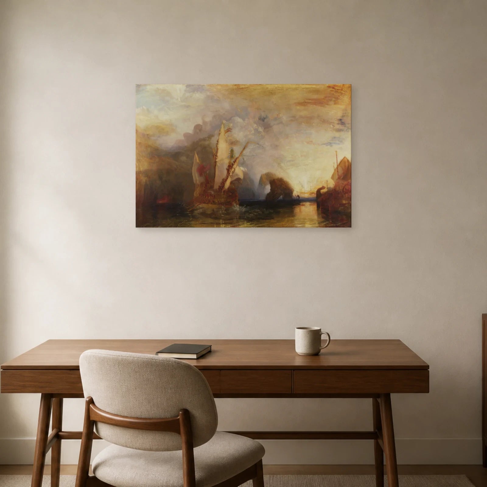 Tableau Ulysse narguant Polyphème – William Turner dans un bureau - Art Virtuoso