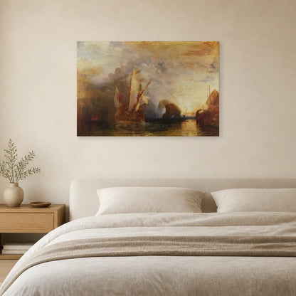 Tableau Ulysse narguant Polyphème – William Turner dans une chambre - Art Virtuoso